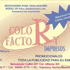 La imagen 1 de la Empresa COLORFACTORY IMPRESOS Servicios Profesionales y de Negocios en Ciudad De México CMX