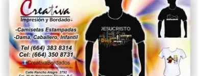 La imagen 58 de la Empresa CREATIVA IMPRESION Y BORDADO Servicios Profesionales y de Negocios en Tijuana BCN